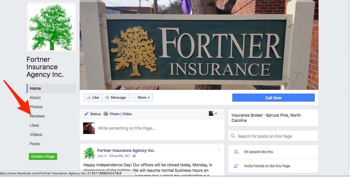 facebook-reviews-insurance-agent-spruce-pine-nc