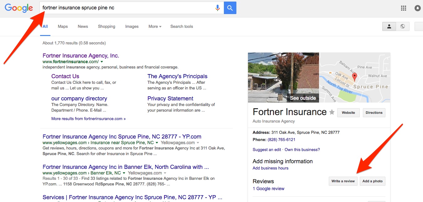 google-review-insurance-agency-blue-spruce-nc